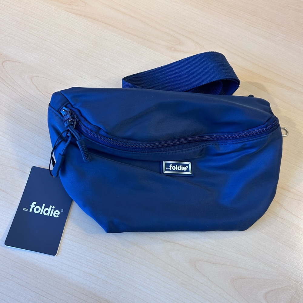 The Foldie Navy Blue Crossbody Bag